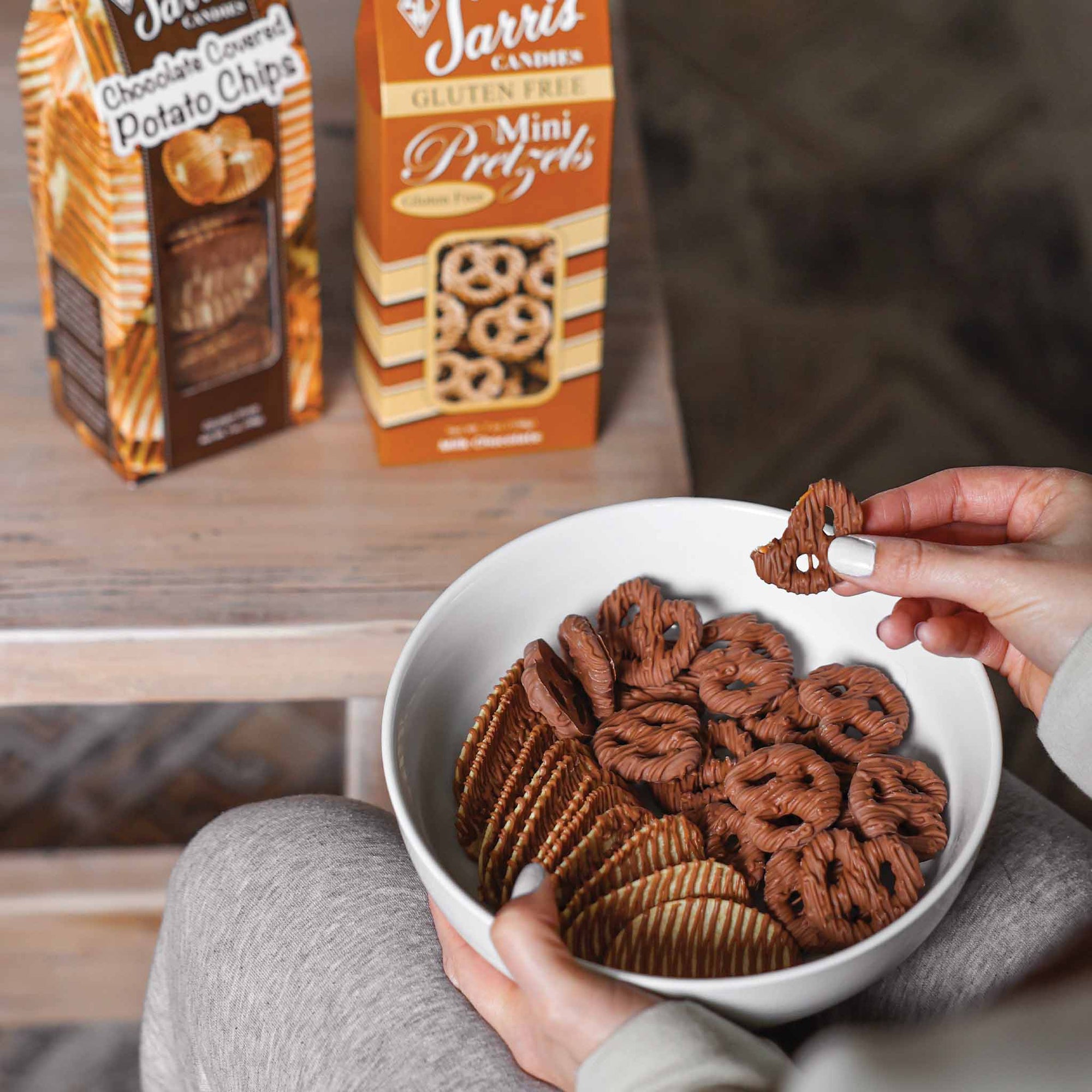 Chocolate Drizzled Potato Chips