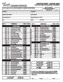 Form Name: Easter 2026 Master SheetPrintable | Fillable